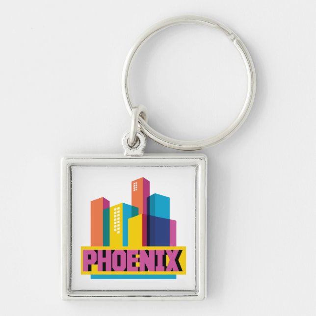 Chaveiro Phoenix, Arizona| Neon Skyline (Frente)