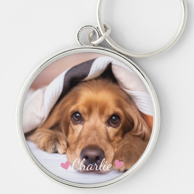 Chaveiro Photo Personalized Name Pet  (Frente)