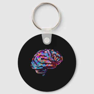 Chaveiro Phsychedelic Art Tie Dye Cérebro Humano Neurolog L
