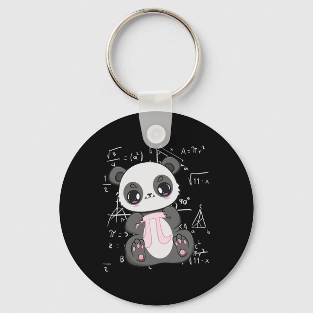 Chaveiro Pi Day 3.14159 Algebra Matheme Anime Panda Bear (Frente)