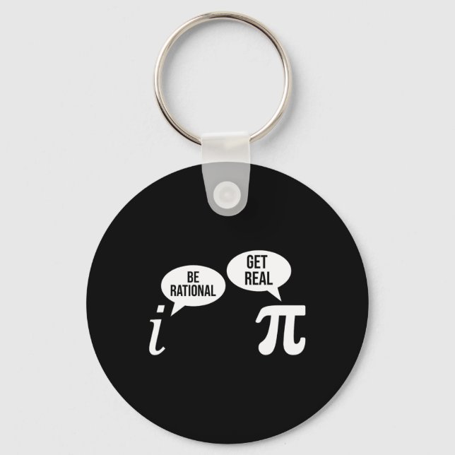Chaveiro Pi Day Be Rational Get Real Funny Math Equação Te (Frente)