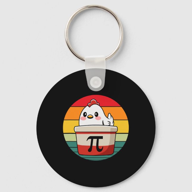 Chaveiro Pi Day Chicken Pote Pie Engraçado Professor Nerd G (Frente)