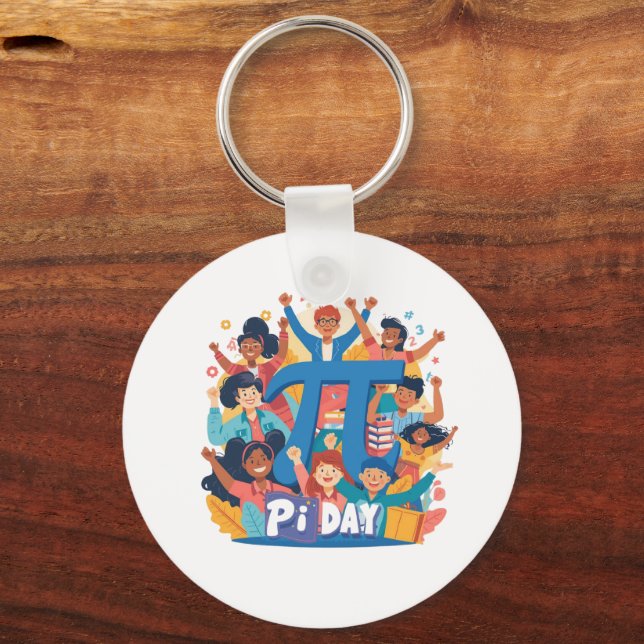 Chaveiro Pi Day Squad Celebration Design (Frente)