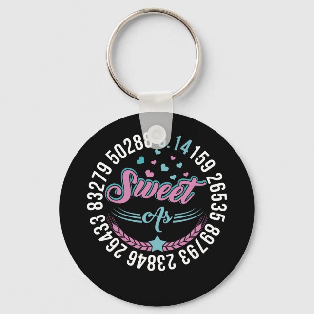 Chaveiro Pi Day Sweet As Pi Math Kids Womens Grunge (Frente)