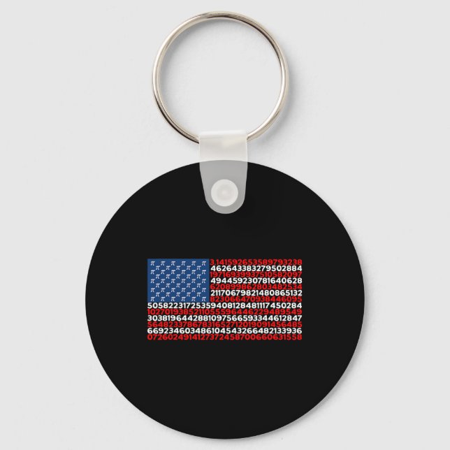 Chaveiro Pi Day U Flag Patriótico Math Lover Pi Day (Frente)