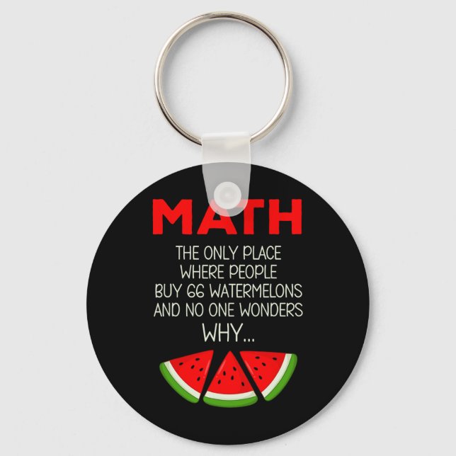 Chaveiro Piada de Cálculo de Melancia de Matemática Engraça (Frente)