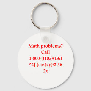 Chaveiro piada de matemática engraçada