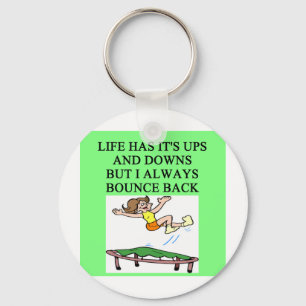 Chaveiro piada de salto do trampolim da vida