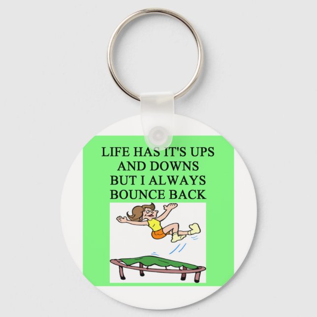 Chaveiro piada de trampolim vitalício (Frente)