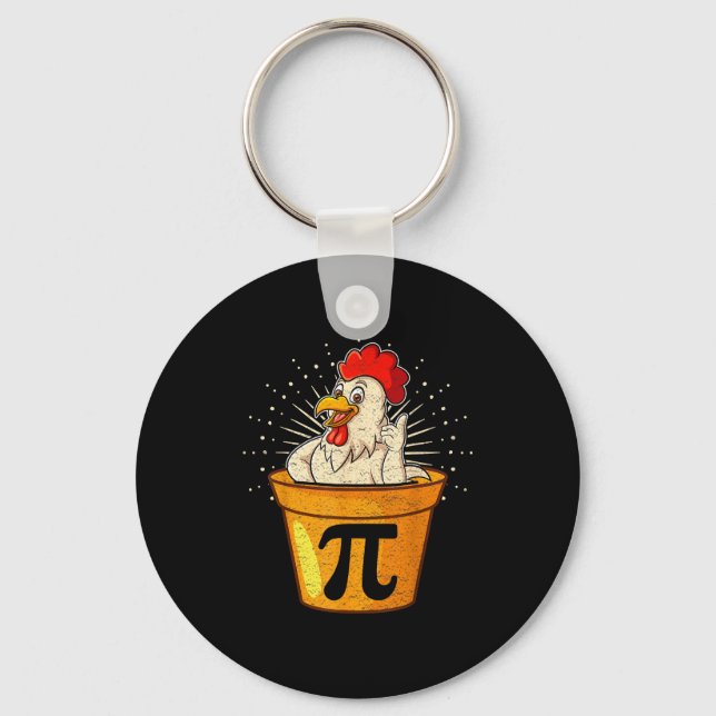 Chaveiro Piada engraçada de matemática da panela de frango  (Frente)