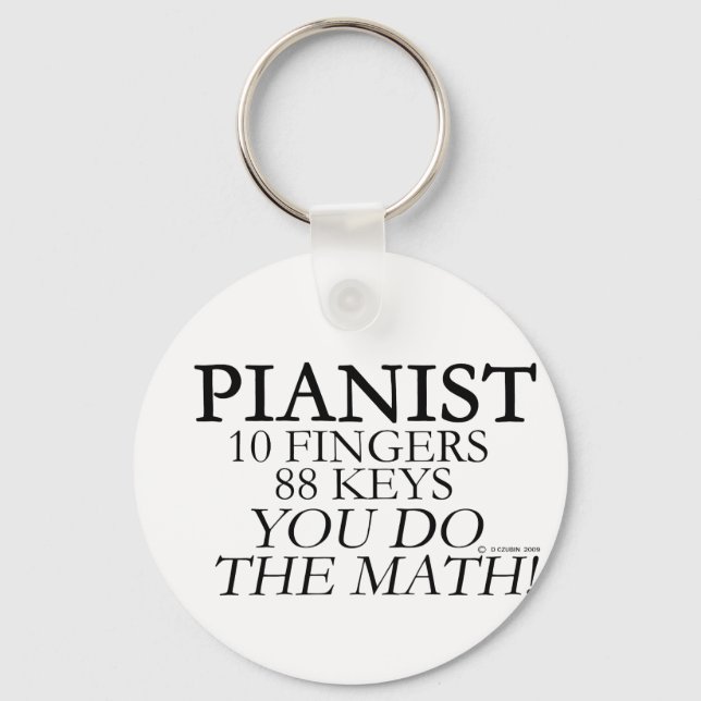 Chaveiro Pianista 10 Dedos 88 Teclas (Frente)