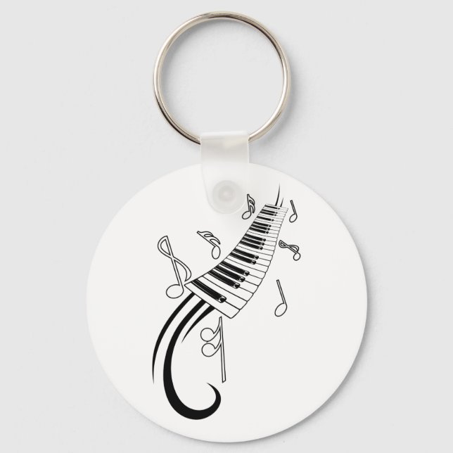 Chaveiro Piano and Music Notes (Frente)