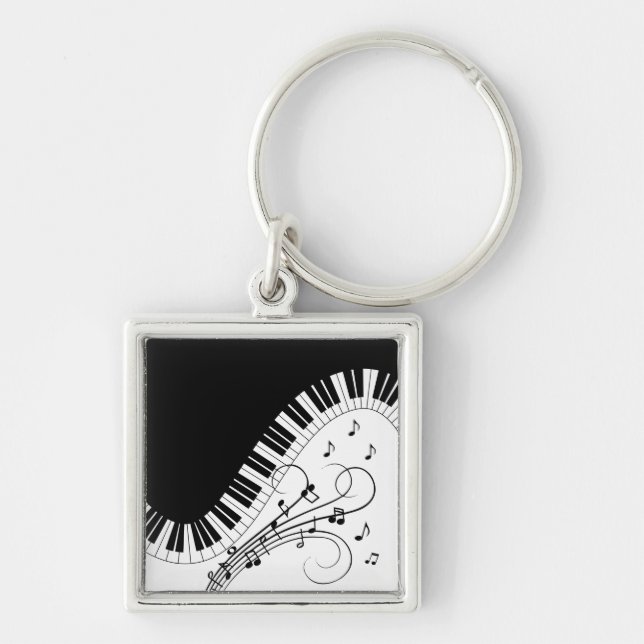 Chaveiro Piano Keyboard Music Design   (Frente)