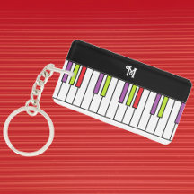 Piano Keys Colorful Music Bright Monograma Persona
