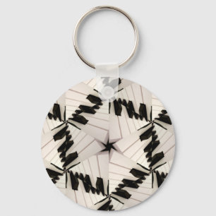 Chaveiro Piano Keys Mandala Kaleidoscope Tecla Ring