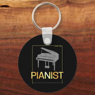 Chaveiro Piano Nascer A Ser Pianista Músico Vintage Design