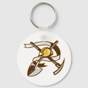 Chaveiro picareta da pá da pá do capacete de segurança d