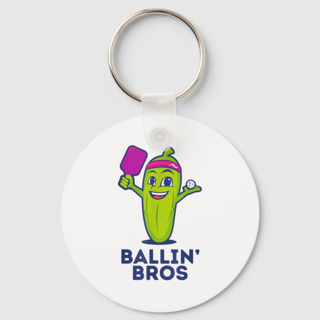 Chaveiro Pickle Ballin' Bros - Oferece Amigos, Irmãos Ou (Frente)