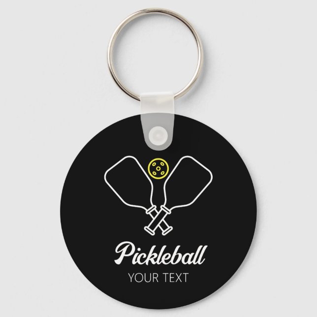Chaveiro Pickleball com Paddles e Ball Personalizados (Frente)