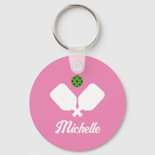 Chaveiro Pickleball com Paddles e Nome Personalizado da Bol