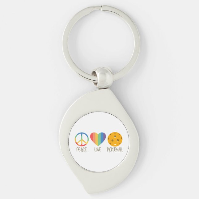 Chaveiro Pickleball de Paz e Amor (Frente)