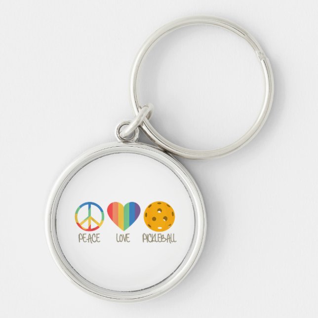 Chaveiro Pickleball de Paz e Amor (Frente)