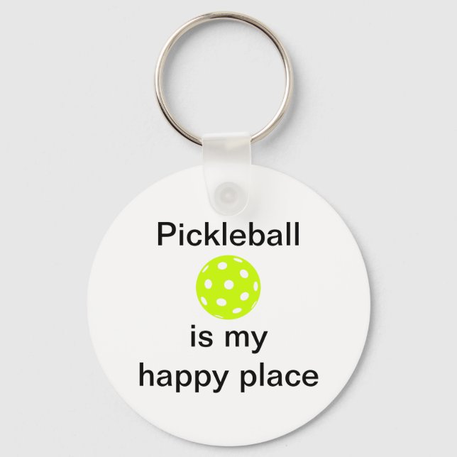 Chaveiro Pickleball É Meu Lugar Feliz (Frente)