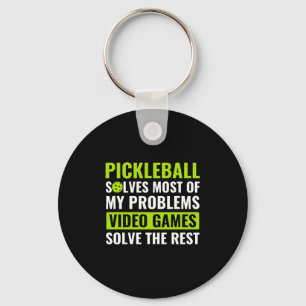 Chaveiro Pickleball e Videos games Pickleball Citação Engra