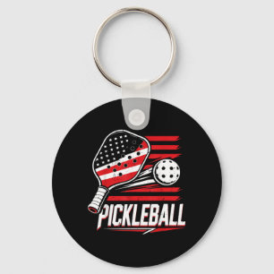 Chaveiro Pickleball Feminino 4 de Julho Bandeira Americana