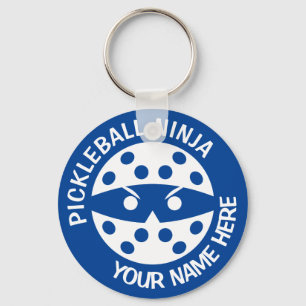 Chaveiro Pickleball personalizado Ninja 2 azul