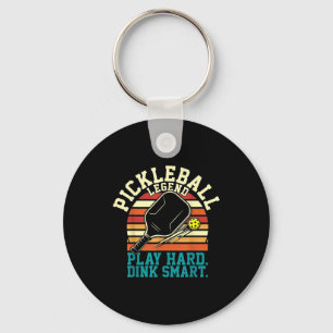 Chaveiro pickleball vintage linhas retrô minimal clássico