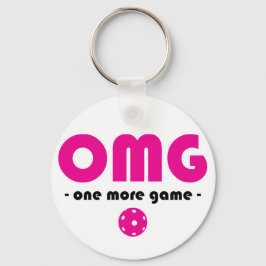 Chaveiro Picleball One More Game White / rosa