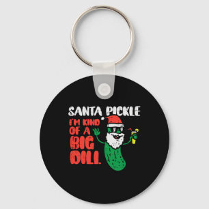 Chaveiro Picles de Natal Tipo Grande Dill Natal Engraçado J