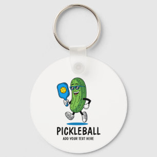 Chaveiro Picles Personalizados Jogando Pickleball Engraçado