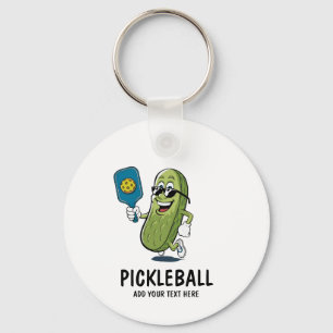 Chaveiro Picles Personalizados Jogando Pickleball Engraçado