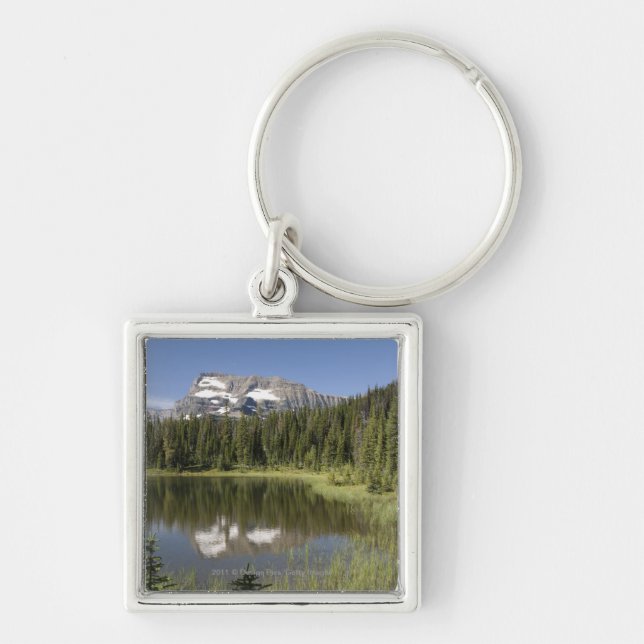 Chaveiro Pico de montanha refletido em um lago (Frente)