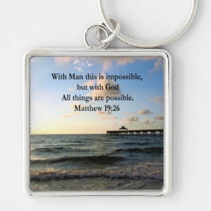 CHAVEIRO PICTURESQUE MATTHEW 19:26 OCEAN PHOTO DESIGN