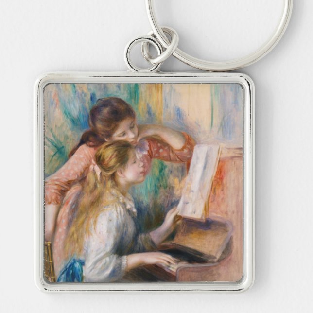 Chaveiro Pierre Auguste Renoir - Jovens Meninas no Piano (Frente)