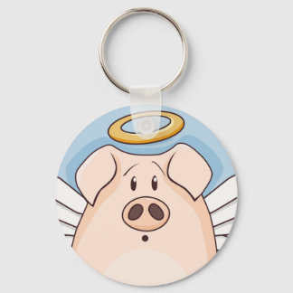 Chaveiro Pig Anjo de Cartoon Bonito