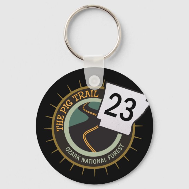 Chaveiro Pig Trail Highway 23 Arkansas Biker Road (Frente)