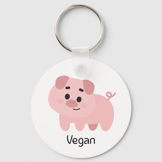 Chaveiro Pig Vegan (Frente)