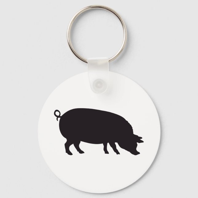Chaveiro Pig Vintage Wood Engraving (Frente)