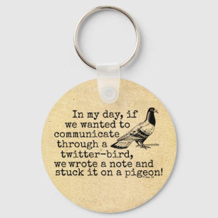 Chaveiro Pigeon Pássaro da Velha e Engraçado