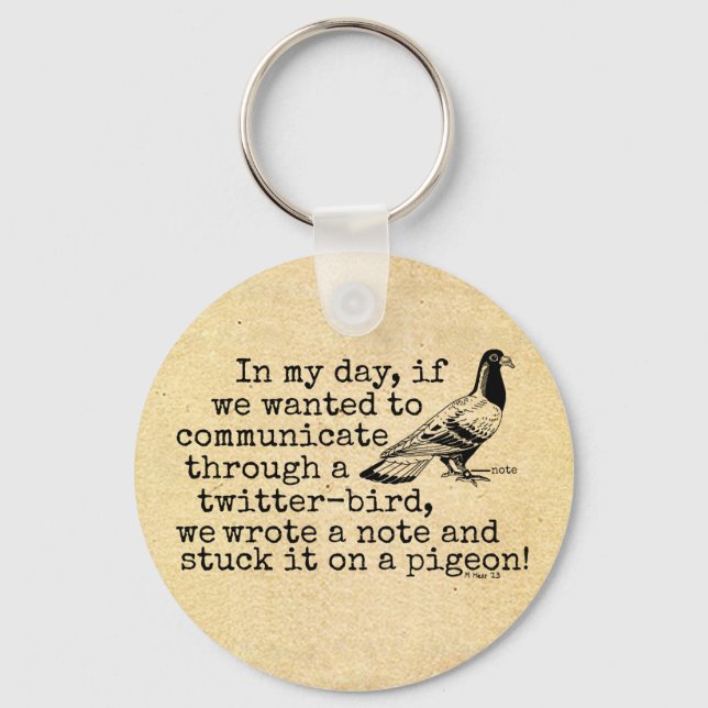 Chaveiro Pigeon Pássaro da Velha e Engraçado (Frente)