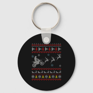 Chaveiro Pijama de Moto de Terra Feio de Natal de Motocicli