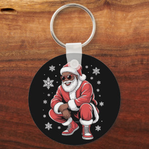 Chaveiro Pijama de Natal Afro-Americano Xmas Afro Papai Noe