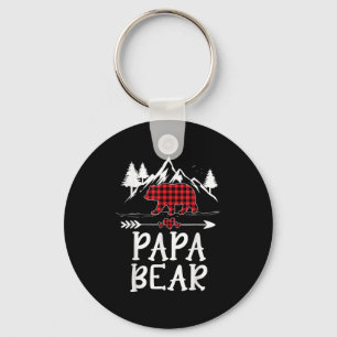 Chaveiro Pijama de Natal do Papai Urso Xadrez Vermelho Buff