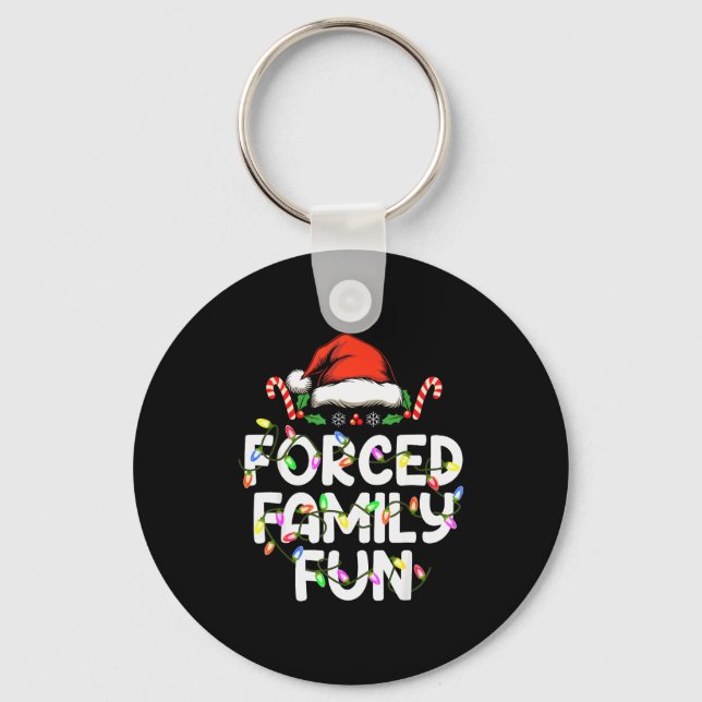 Chaveiro Pijamas de Natal Divertidos para Diversão Familiar (Frente)