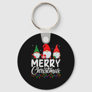 Chaveiro Pijamas de Natal do Gnome Combinando Família Grupo
