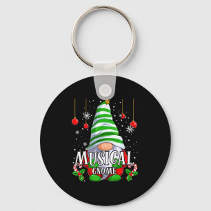 Chaveiro Pijamas de Natal do Gnome Musical Combinando Famíl